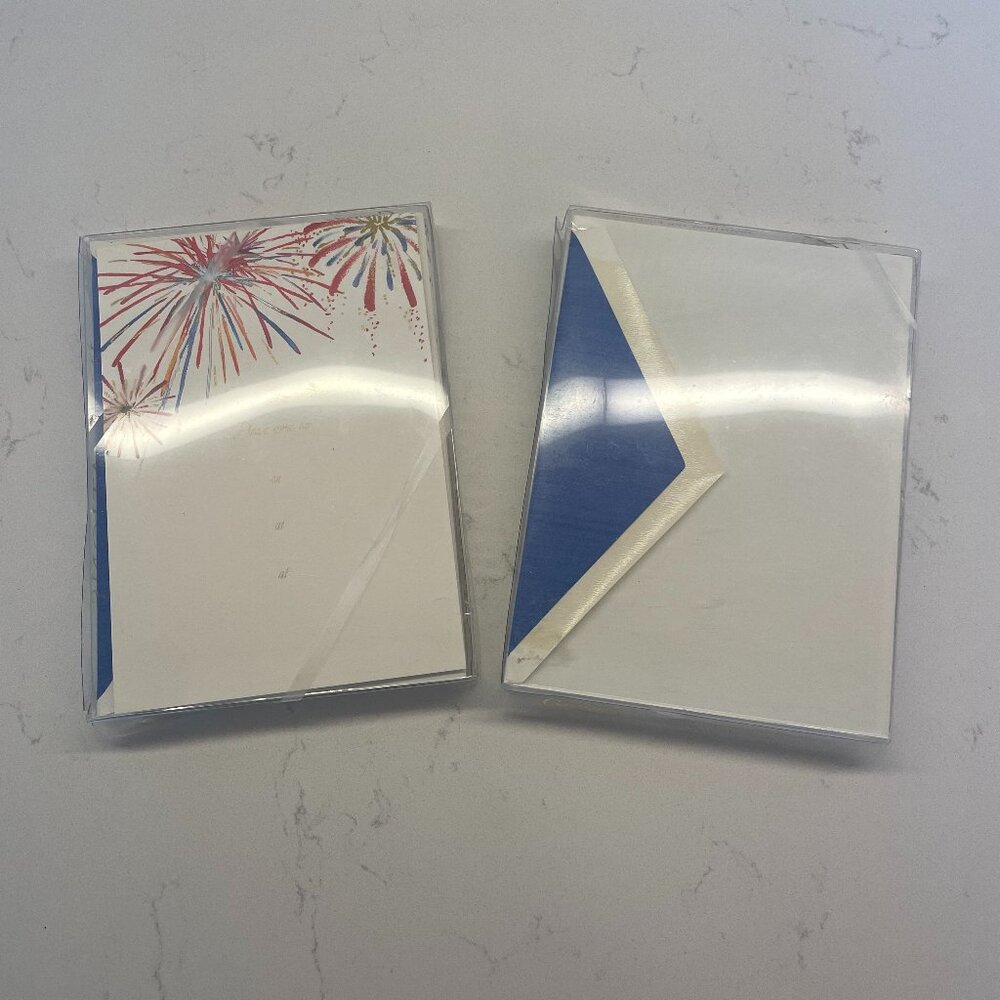 Caspari Boxed Fireworks Invitations, 2 Boxes of 10, NWT